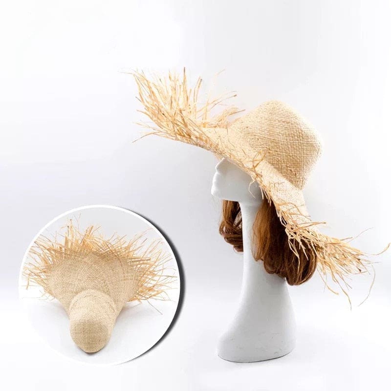 Large Straw Sun Hat for Women - On sale