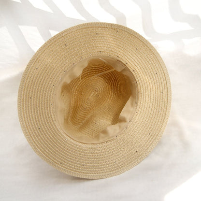 Pearl Beaded Straw Sun Hat - On sale