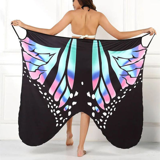Sexy Butterfly Print Cover-Up: Beach Chic - On sale