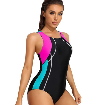 Sporty Open Back One-Piece Swimsuit – Sunnybikinis - On sale