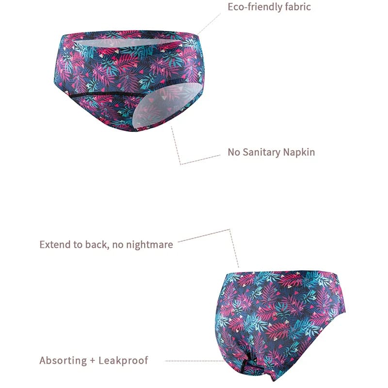 Sunnybikinis Seamless Ice Silk Leak Proof Underwear - On sale
